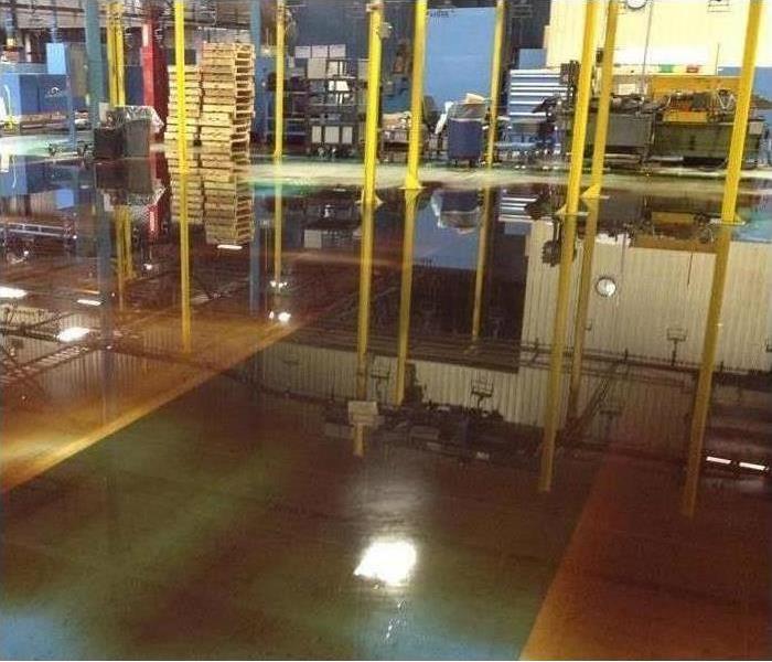 Flooded red floor.