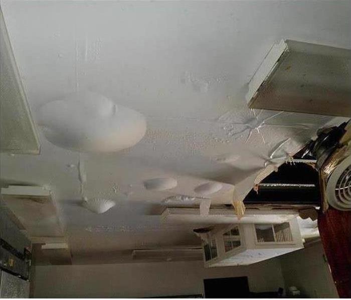 Before restoring ceiling after a frozen pipe burst