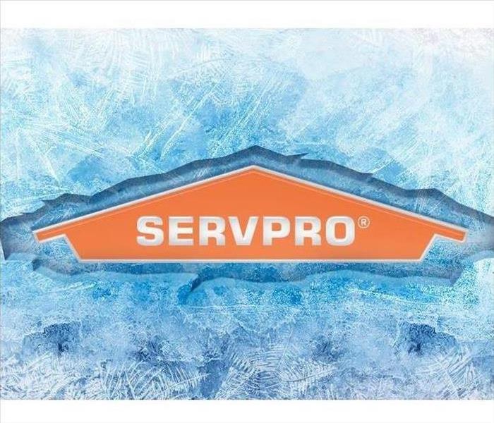 SERVPRO logo in ice block